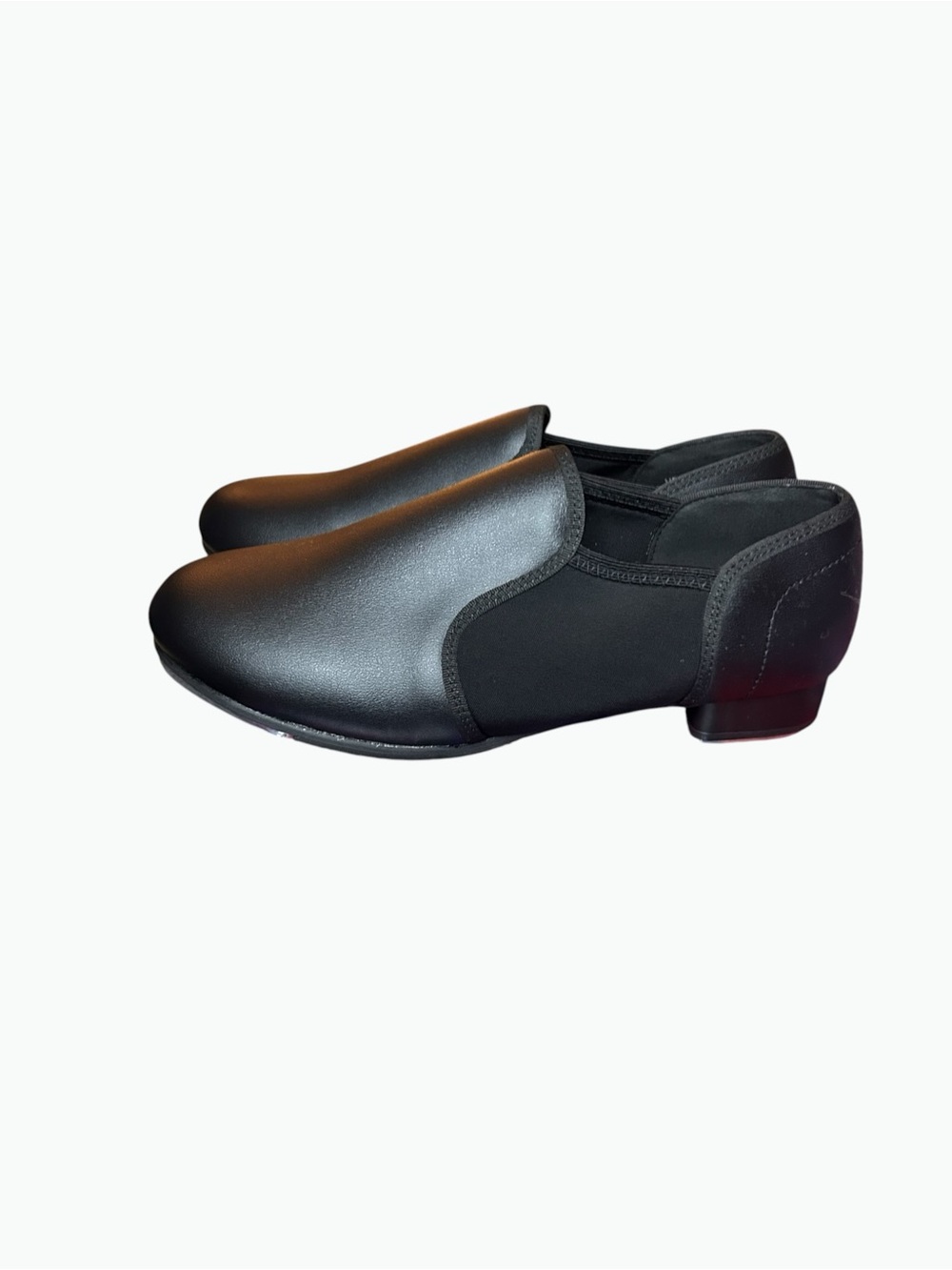 Black Tap Dance Shoes Slip On Jazz Dance Metal Taps Women’s Size 5A